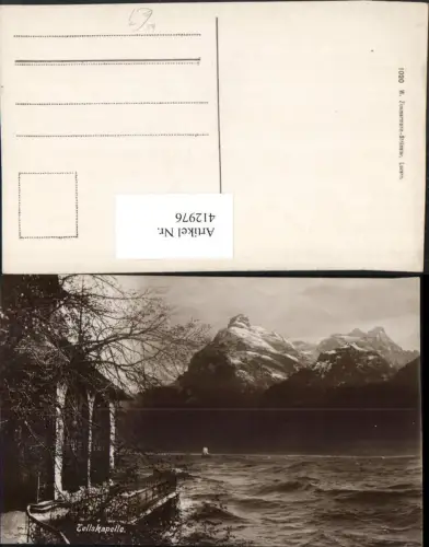 412976,Tellskapelle Kapelle b. Seelisberg Bergkulisse Kt Uri