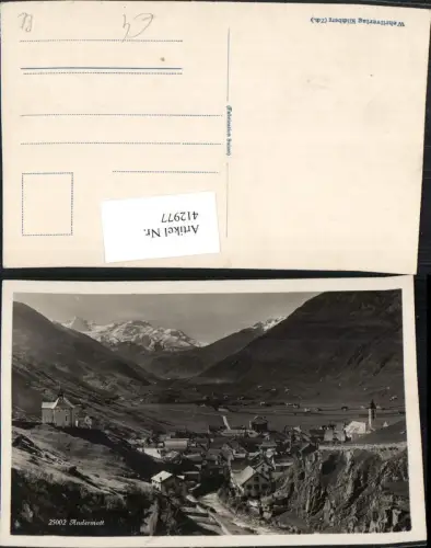 412977,Andermatt Totale Bergkulisse Kt Uri