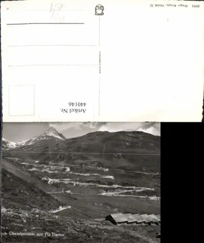 440146,Oberalpstraße m. Piz Tiarms Bergkulisse Kt Uri