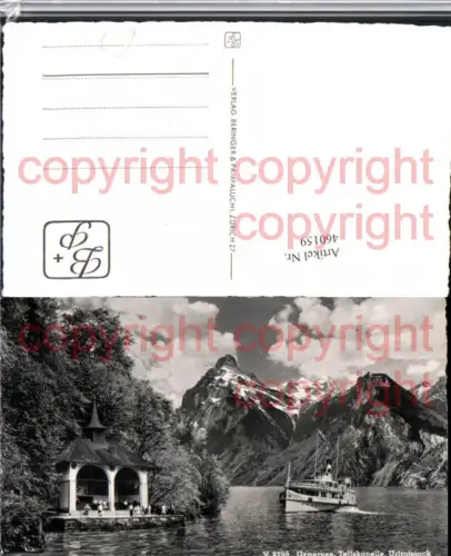 460159,Urnersee See Tellskapelle Dampfer Bergkulisse Kt Uri