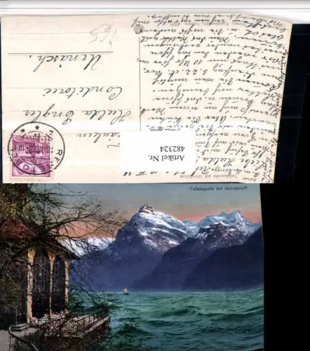 482324,Tellskapelle b. Seelisberg m. Urirotstock Bergkulisse pub E. Goetz 5350 Kt Uri