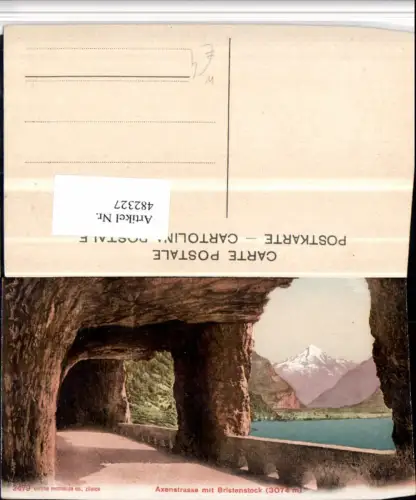 482327,Axenstraße Tunnel m. Bristenstock b. Flüelen Bergkulisse Kt Uri