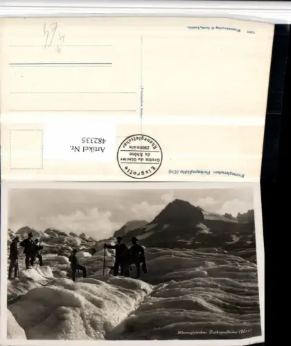 482335,Rhonegletscher Furkapasshöhe b. Realp Bergsteiger Kt Uri