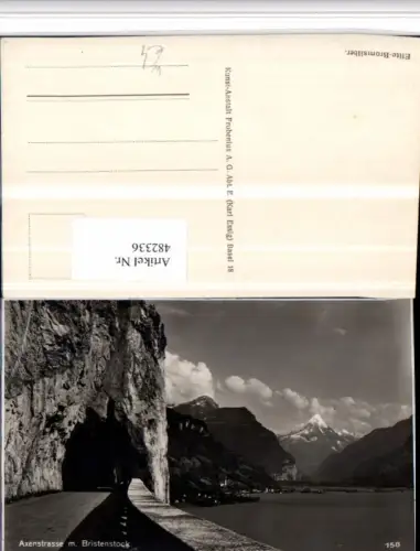 482336,Axenstraße Tunnel m. Bristenstock b. Flüelen Bergkulisse Kt Uri