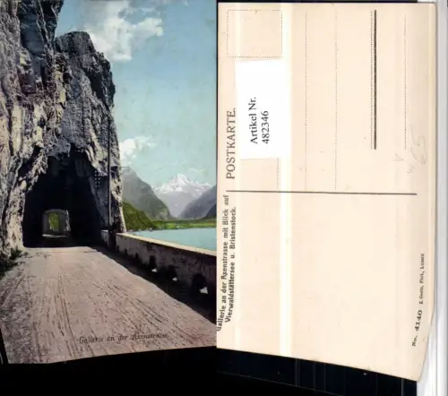 482346,Axenstraße Galerie Tunnel b. Flüelen Bergkulisse pub E. Goetz 4140 Kt Uri