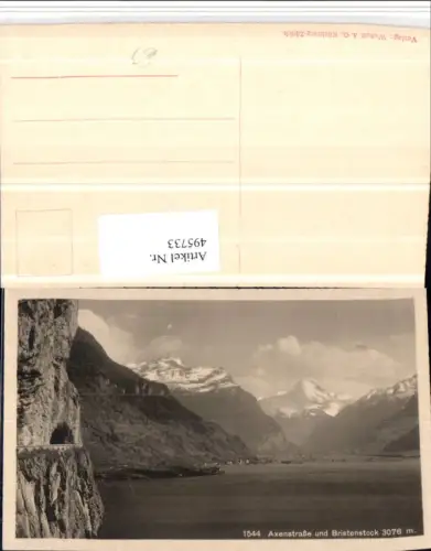 495733,Axenstraße b. Flüelen geg. Bristenstock Bergkulisse Kt Uri