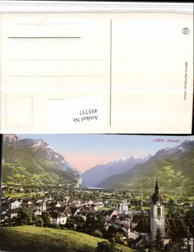 495737,Altdorf Totale Kirche Bergkulisse Kt Uri
