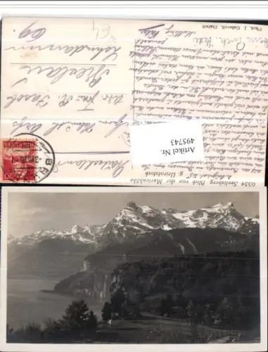 495743,Seelisberg Blick von d. Marienhöhe geg. Urirotstock Bergkulisse Kt Uri