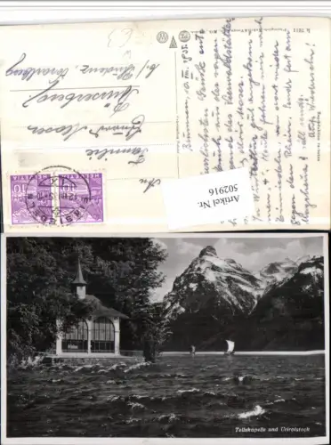 502916,Tellskapelle Kapelle b. Seelisberg m. Urirotstock Bergkulisse Kt Uri