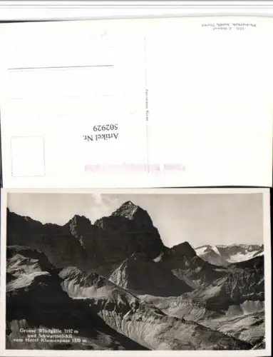 502929,Große Windgälle vom Hotel Klausenpass b. Unterschächen Kt Uri