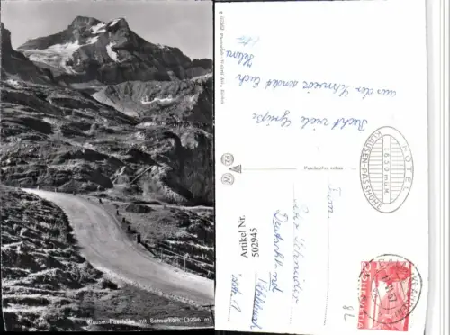 502945,Klausenpasshöhe b. Unterschächen m. Scheerhorn Bergkulisse Kt Uri