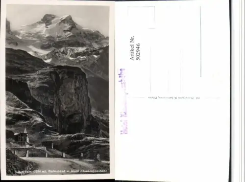 502946,Hotel Klausenpasshöhe b. Unterschächen Bergkulisse Kt Uri