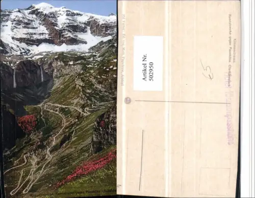 502950,Klausenstraße b. Unterschächen Claridenstock Bergkulisse Kt Uri