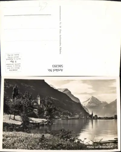 586393,Foto Ak Flüelen m. Bristenstock Switzerland