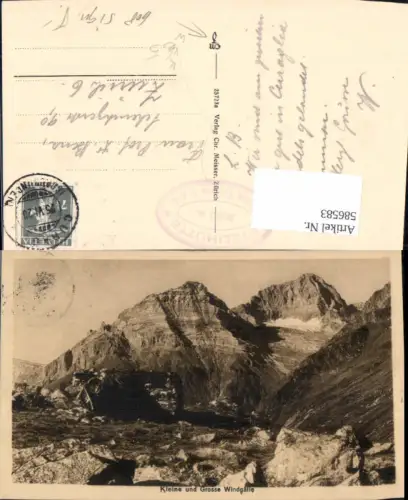 586583,Künstler Ak Kl. u. Gr. Windgälle Silenen Switzerland pub Chr. Meisser