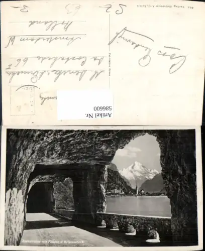 586600,Axenstrasse m. Flüelen u. Bristenstock Switzerland