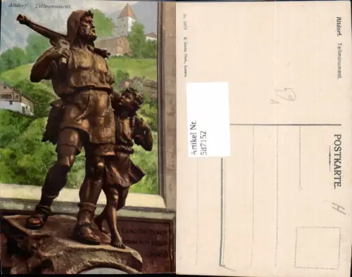 587152,Altdorf Tellmonument Statue Switzerland pub E. Goetz 4378