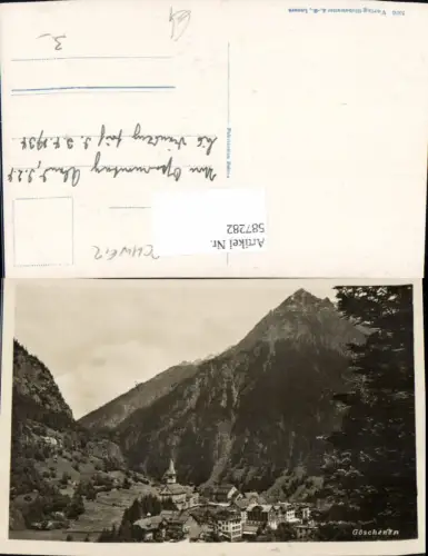587282,Göschenen Ansicht m. Kirche Switzerland