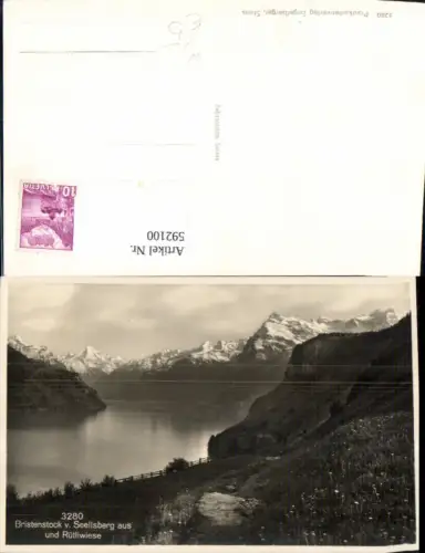 592100,Bristenstock v. Seelisberg aus u. Rütliwiese Switzerland