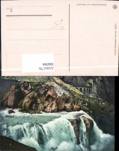 594394,Schöllenen Göschenen Schöllenenbahn m. Reussfall