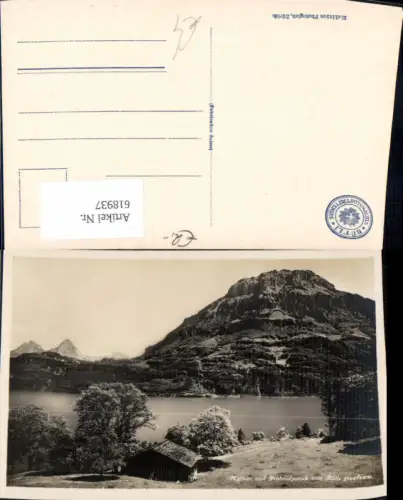 618937,Foto Ak Seelisberg Mythen u. Frohnalpstock v. Rütli gesehen