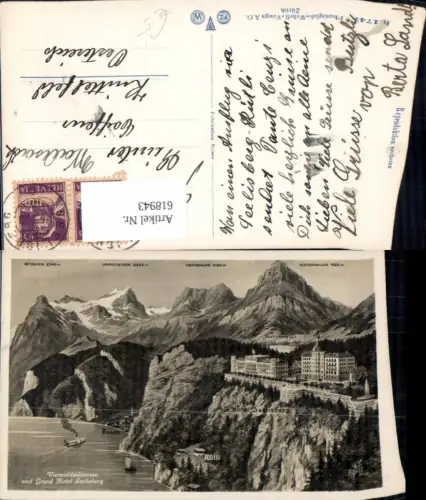 618943,Vierwaldstättersee u. Grand Hotel Seelisberg Rütli
