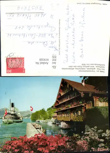 619328,Treib a. Vierwaldstättersee Seelisberg Historisches Gasthaus Schifferhaus Schiff Dampfer