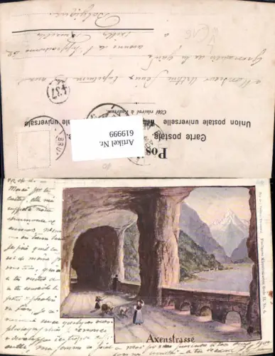 619999,Künstler Litho Axenstrasse b. Flüelen pub Foellmer Serie II/6