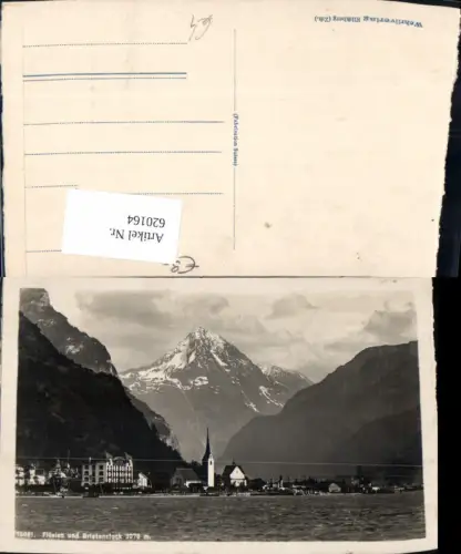620164,Foto Ak Flüelen u. Bristenstock Ansicht