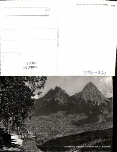 620344,Foto Ak Seelisberg Hotel Bellevue Terrasse m. d. Mythen