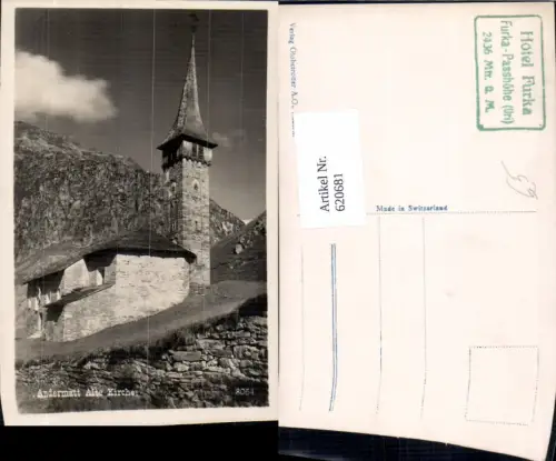 620681,Foto Ak Andermatt Alte Kirche