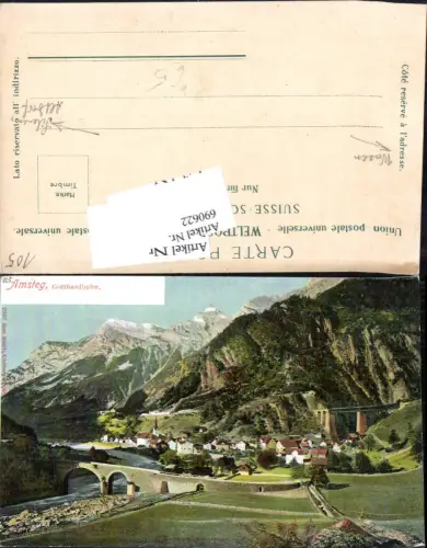 690622 Amsteg Gotthardbahn 1905 Brücke Altdorf Uri