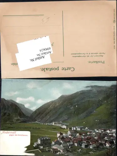 690624 Andermatt gegen Schöllenen Uri pub Louis Glaser 2324