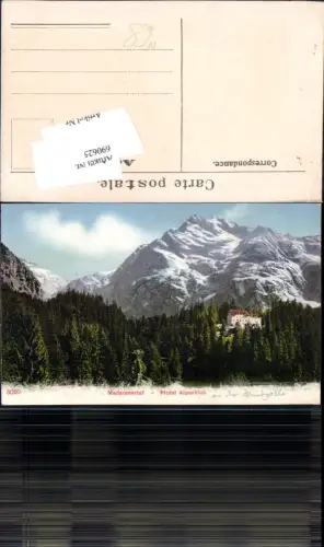 690625 Maderanertal Hotel Alpenklub Amsteg Uri