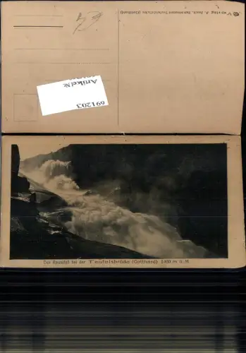 691203 Reussfall bei Teufelsbrücke Gotthard Goeschenen Uri Wasserfall