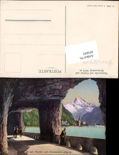 693692 Axenstraße Bristenstock Vierwaldstättersee Fluelen pub E. Geotz Kt. Uri
