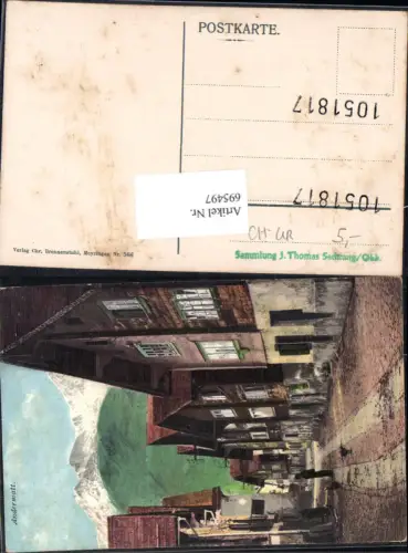 695497 Andermatt Urseren Uri Straßenansicht Stp. J. Thomas Sachrang