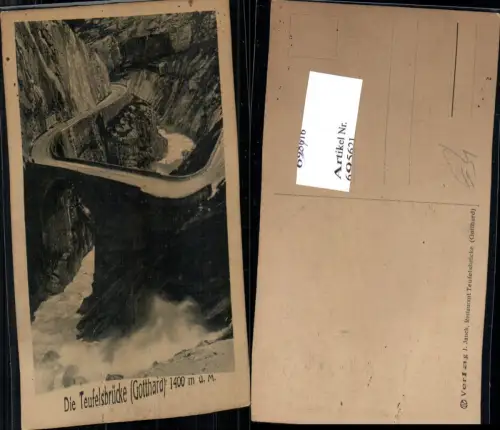 695621 Teufelsbrücke Gotthard Schöllenen Andermatt Uri