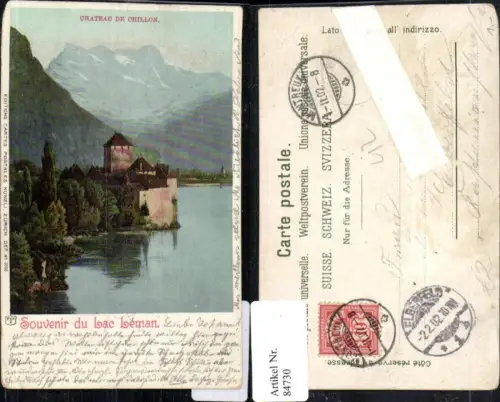 84730, Souvenir du bac beman Chateau de Chillion Kt Waadt