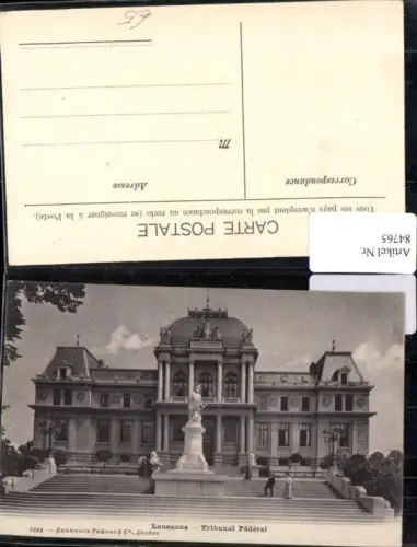 84765, Lousanna Tribunal Federal Denkmal Kt Waadt