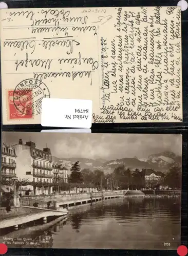 84794, Vevey les Quais et les Rochers de Naye Kt Waadt