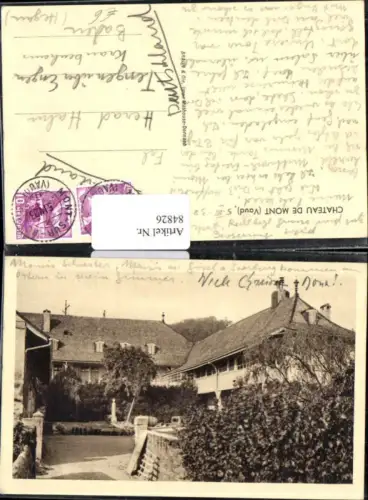 84826, Chateau de Mont Voud Hof Innenansicht 1938 Kt Waadt