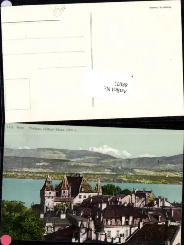 88077,Nyon Le Chateau et Mont Blanc Detailansicht Kt Waadt