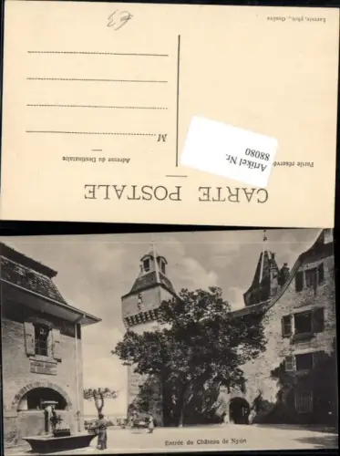 88080,Nyon Le Chateau Entree Detailansicht Kt Waadt