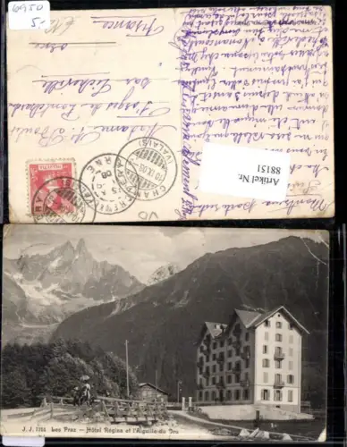 88151,Les Praz Hotel Regina el l´Aiguille du Dru Detailansicht Kt Waadt
