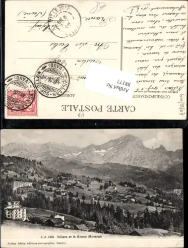 88177,Villars et le Grand Muveran Kt Waadt