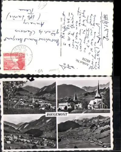 88258,Rougemont Ortsansicht Kirche Kt Waadt