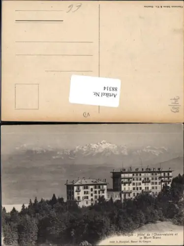 88314,St Cergue Hotel de l Observatoire et le Mont Blanc Kt Waadt