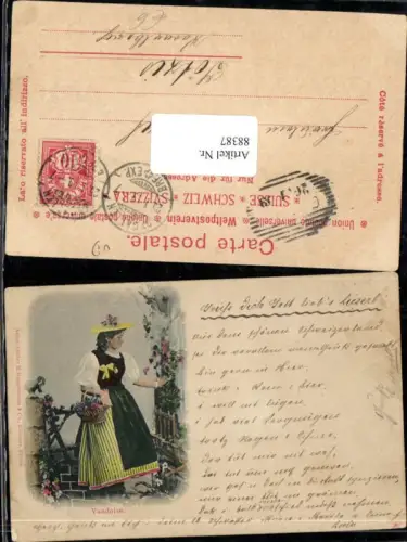 88387,Vaudoise Frau in Tracht Kt Waadt