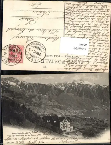 88640,Baumaroche Vue sur Montreux et les Tours d Ai Kt Waadt